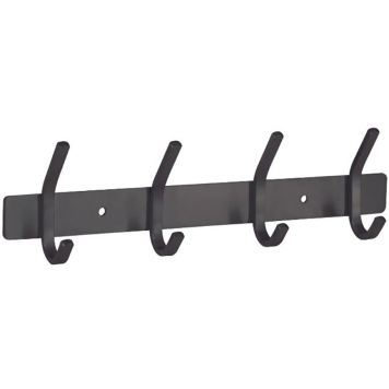 Seinänaulakko Walteco Musta 4 koukkua