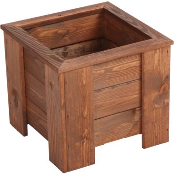 Kukkalaatikko 35 x 39 x 39 cm ruskea