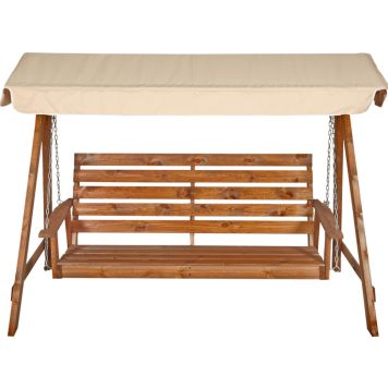 Pihakeinu luonnonruskea katoksella