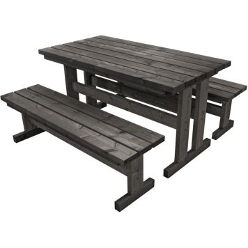 Pihakalusteryhmä Jämerä 150 x 150 x 75 cm grafiitinharmaa