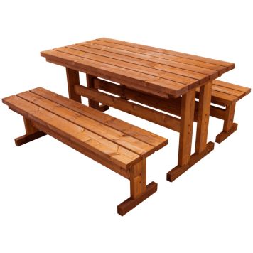 Pihakalusteryhmä Jämerä 150 x 150 x 75 cm ruskea