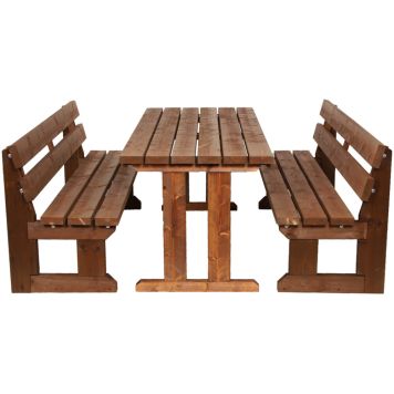 Pihakalusteryhmä Jämäkkä 170 x 170 x 74 cm ruskea