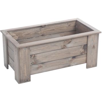 Kukkalaatikko 35 x 80 x 41 cm vaaleanharmaa