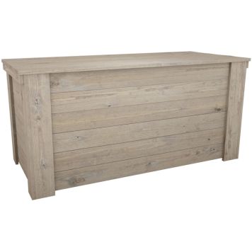 Puuarkku 57 x 61 x 130 cm vaaleanharmaa