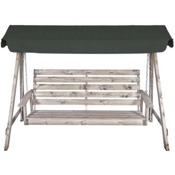 Pihakeinu 129 x 212 x 160 cm vaaleanharmaa