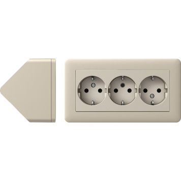 Kulmapistorasia Schneider Electric Exxact 3 -osainen Metalli