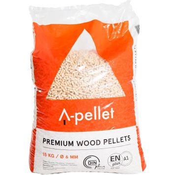 Puupelletti A-pellet Premium 6 mm 15 kg
