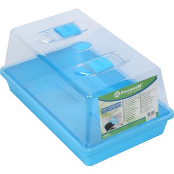 Minikasvihuone 38 x 24 x 18,5 cm vaaleansininen