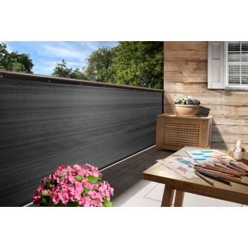 Näkösuoja harmaa 0,9 x 5 m