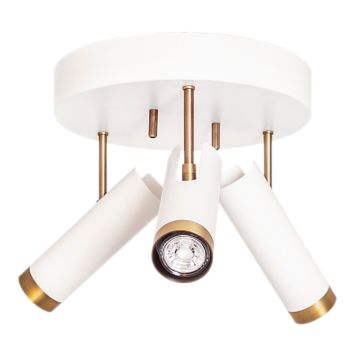 Kattospotti Sessak Puls 3-os Valkoinen/Kulta ∅30 cm