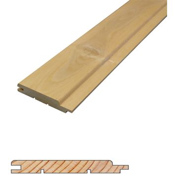 Saunapaneeli Thermory tervaleppä STP 15 x 90 mm B-laatu (per metri)