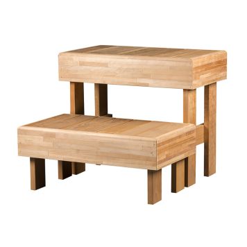 2-askelmainen jakkara Thermory Lämpökäsitelty haapa 140 x 700 x 700 x 500 mm