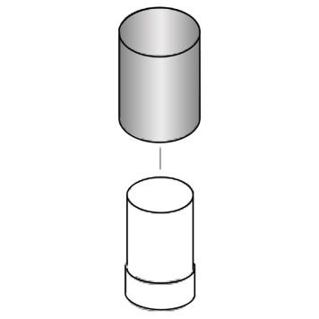 Kiiltävä savuputkensuoja Harvia WZ020130