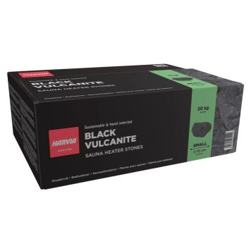 Kiuaskivet Harvia musta vulkaniitti 20 kg Ø 5–10 cm