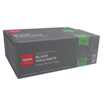 Kiuaskivet Harvia musta vulkaniitti 20 kg Ø 10–15 cm
