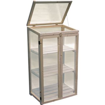 Parvekekasvihuone 50 x 70 x 123 cm natural