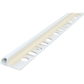 Laattalista Dione 250 cm pvc 10 mm valkoinen
