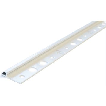 Laattalista Dione 250 cm alumiini 6 mm valkoinen