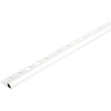 Laattalista Dione 250 cm alumiini 10 mm valkoinen