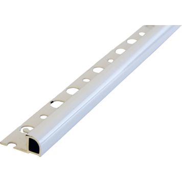 Laattalista Dione 250 cm alumiini 12 mm valkoinen