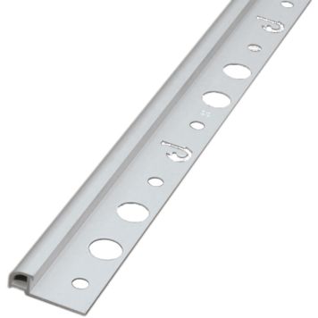 Laattalista Dione 250 cm alumiini 12 mm hopea-anodisoitu