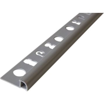 Laattalista Dione 250 cm pvc 8 mm vaaleanharmaa