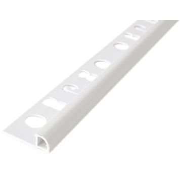 Laattalista Dione 250 cm pvc 8 mm valkoinen