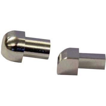 Laattalistan ulkokulma Dione 8 mm hopea 2 kpl