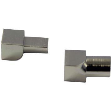 Laattalistan sisäkulma Dione 8 mm hopea 2 kpl