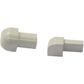 Laattalistan ulkokulma Dione 8 mm valkoinen 2 kpl