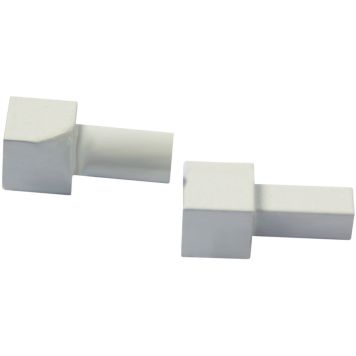 Laattalistan sisäkulma Dione 8 mm valkoinen 2 kpl