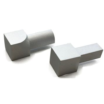 Laattalistan sisäkulma Dione 8 mm hopea-anodisoitu 2 kpl