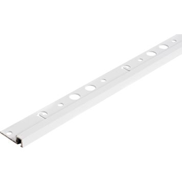 Laattalista Dione 250 cm alumiini 10 mm valkoinen