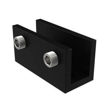 U-kannatin seinään ja lattiaan Nordium 5 x 2,5 cm Musta