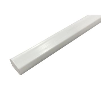 Viimeistelylista Dione valkoinen muovi 10 x 16 x 2500 mm