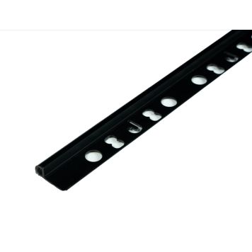 Laattalista Dione PVC 8 mm pyöreä musta 2,7 m