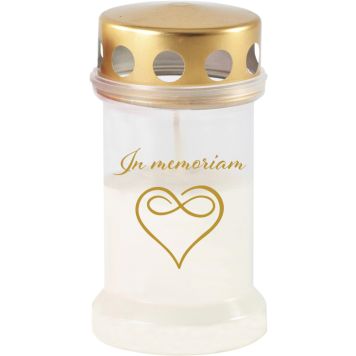 Hautakynttilä kannella sydän 55 h