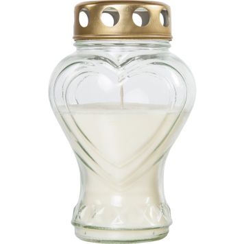 Hautakynttilä sydän 17 cm