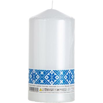 Pöytäkynttilä 8 x 15 cm valkoinen
