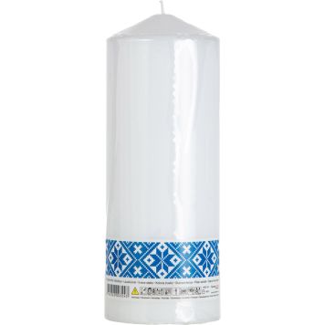 Pöytäkynttilä 8 x 20 cm valkoinen