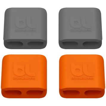 Kaapelikiinnike Bluelounge M oranssi/harmaa 4 kpl