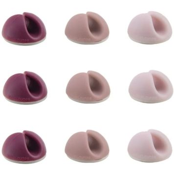 Kaapelinpidike Bluelounge Cabledrop mini pinkki 9 kpl