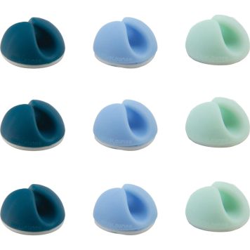 Kaapelinpidike Bluelounge Cabledrop mini sininen 9 kpl