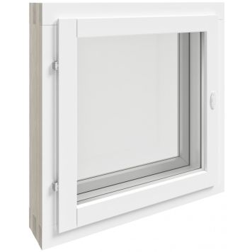 Ikkuna Solid Elements MSEAL Valkoinen 6 x 6 / 130 mm vasen