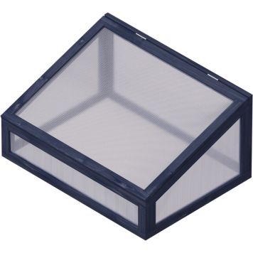 Minikasvihuone lavakaulukselle 80 x 60 x 42 cm musta