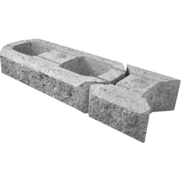 Lohkomuurikivi Lakka Harmaa 480 + 80 x 200 x 100 mm