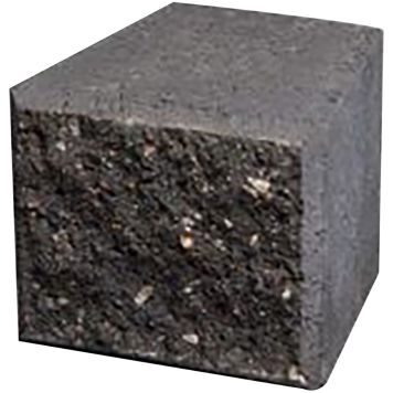 Citymuurikivi Kaari Lakka Musta 180 x 180/130 x 150 mm