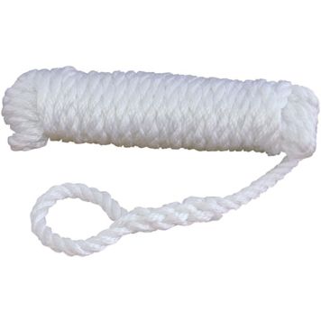 Lepuuttajan köysi Talamex valkoinen 10 mm x 2,5 m