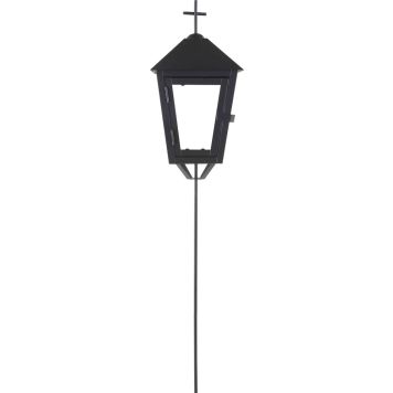 Hautalyhty Etel jalallinen ristillä musta 15 x 15 x 85 cm