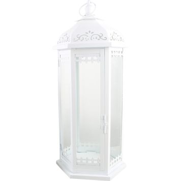 Lyhty Greta 22,5 x 22,5 x 60 cm valkoinen